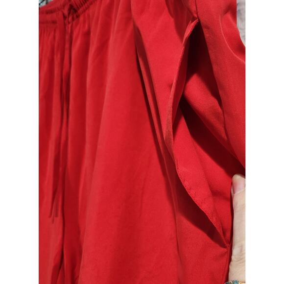 Koret Woman Sport Red Drawstring Waist Lined Sweatpants 22W Plus Lightweight - Picture 2 of 6